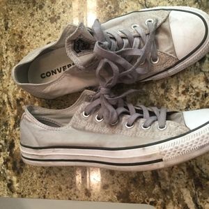Gray Converse all Star sneakers 9.5 fit like 10.5